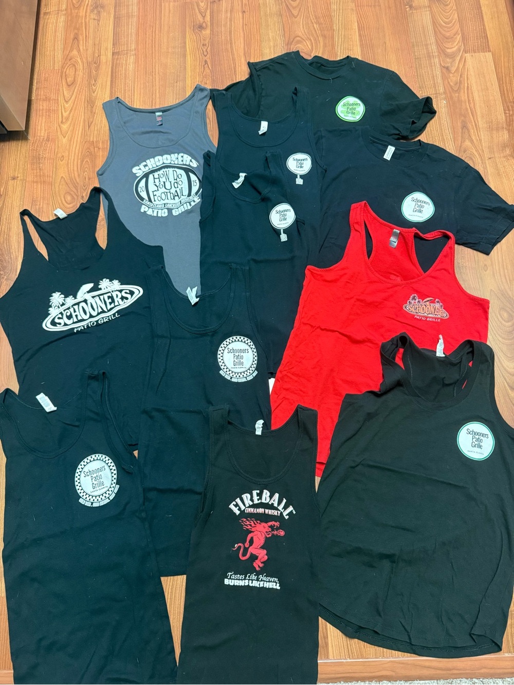 8 tank tops & 2 shirts